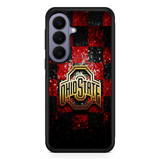 Ohio State Red Black Glitter Samsung Galaxy S26 Case | Durable Rubber Case for Samsung Galaxy S26