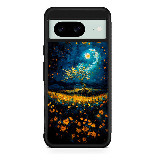 Starry Night Blossoms Painting Google Pixel 8 Case | Durable Protective Cover for Google Pixel 8