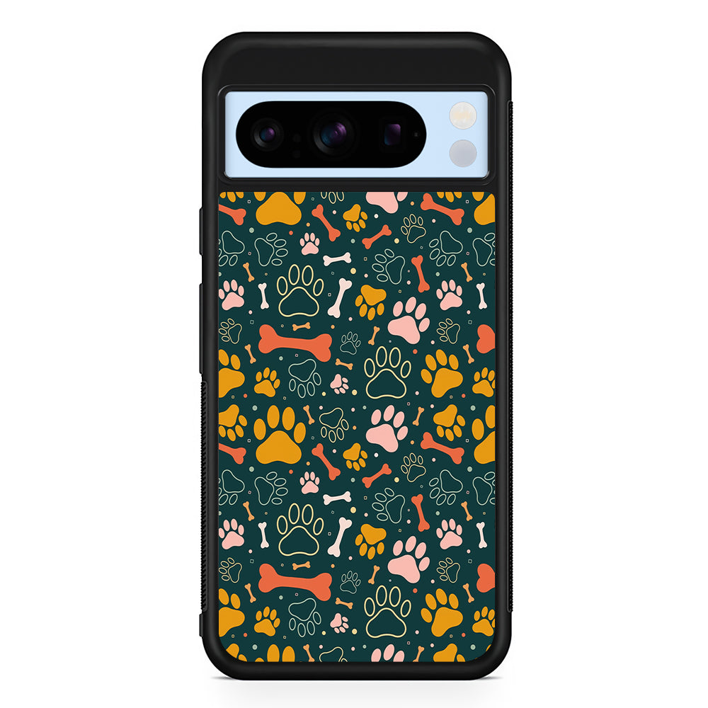 Dog Tracks and Bones Google Pixel 8 Pro Case | Slim Rubber Case for Google Pixel 8 Pro