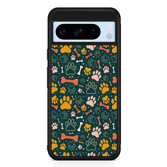 Dog Tracks and Bones Google Pixel 8 Pro Case | Slim Rubber Case for Google Pixel 8 Pro
