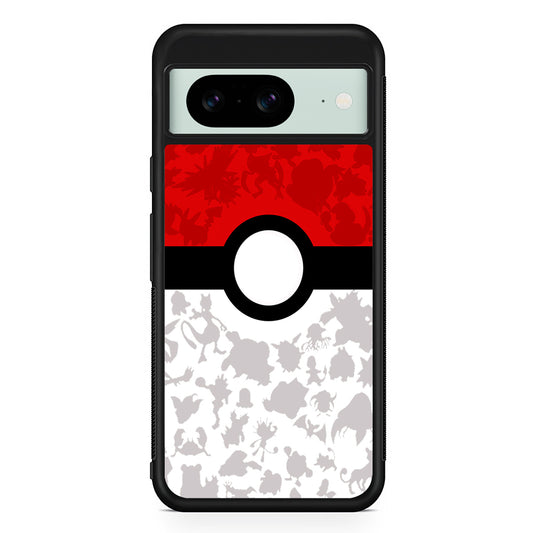 Pokemon Ball Silhouette Google Pixel 8 Case | Durable Protective Cover for Google Pixel 8