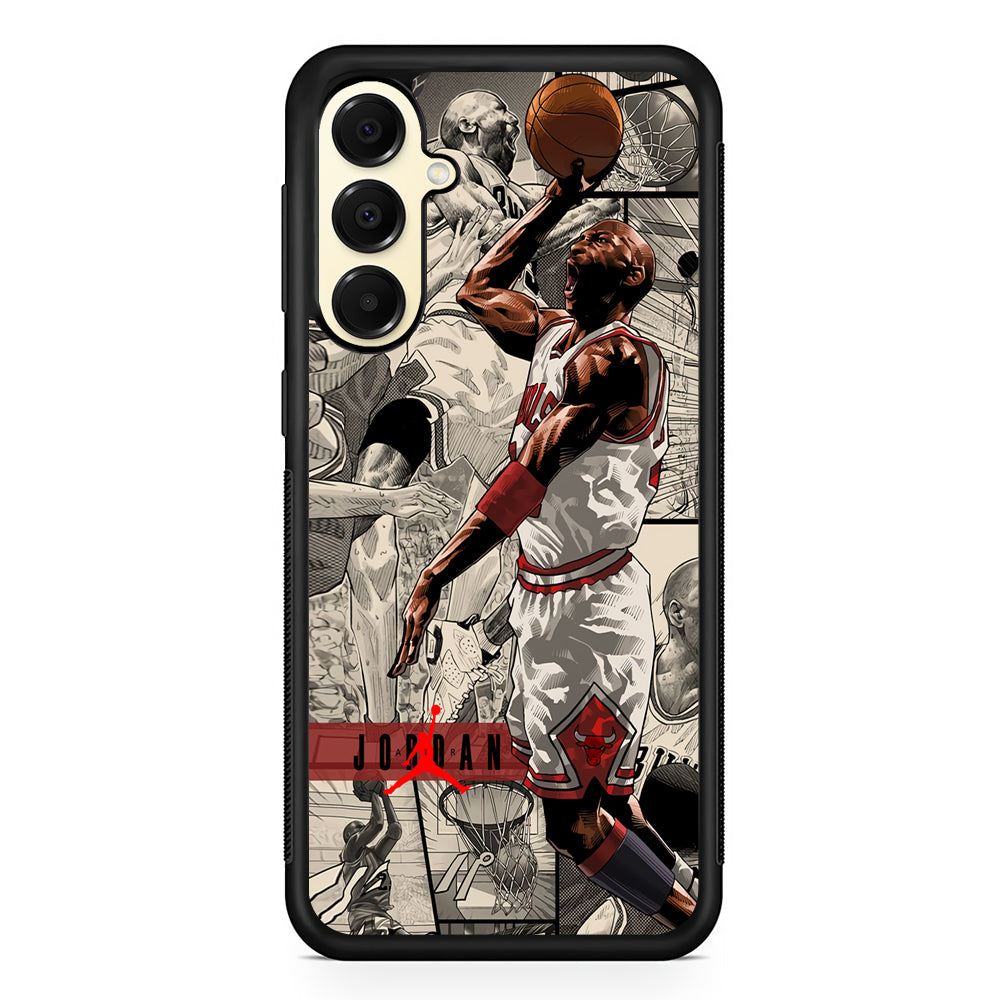 Air Jordan Unusual Jumping Man Samsung Galaxy A16 Case | Slim Rubber Case for Samsung Galaxy A16