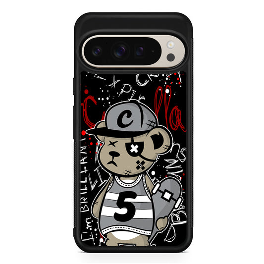 Crew Five Skater Bear Google Pixel 9 Pro Case | Slim Protective Cover