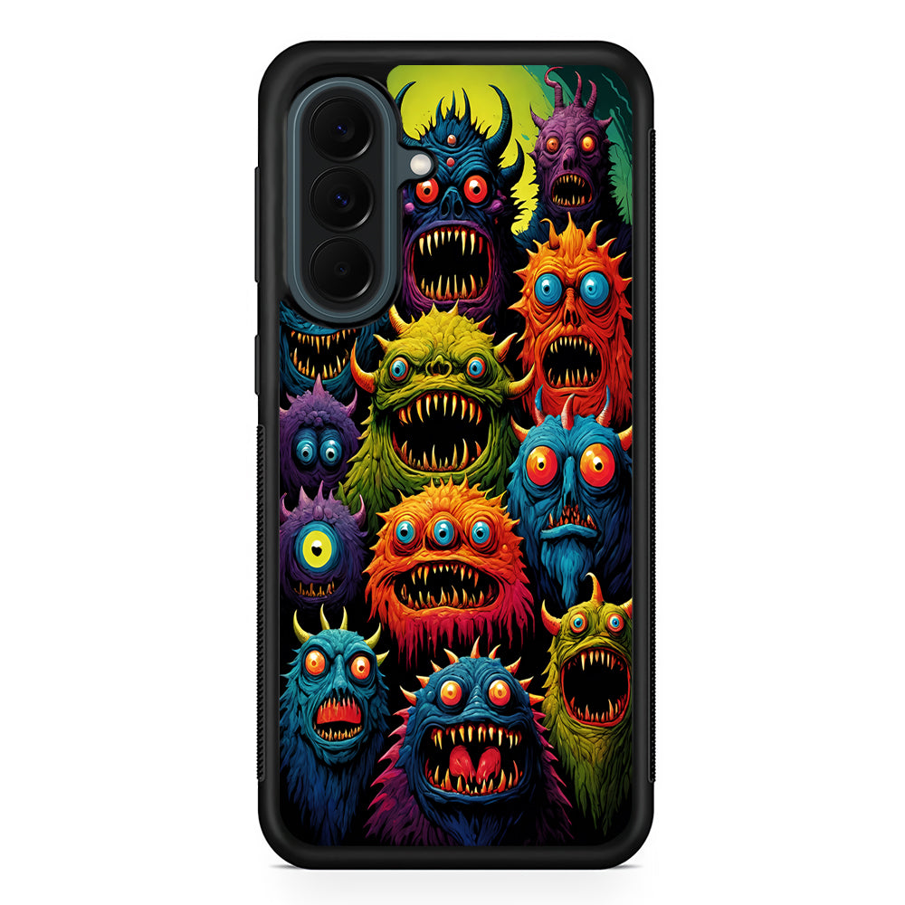Colorful Scary Monster Doodle Samsung Galaxy A37 Case | Samsung Galaxy A37 Rubber Phone Case