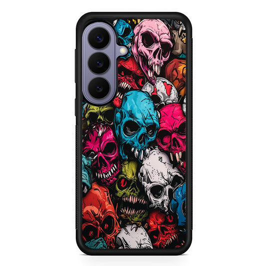 Skull Colorful Pattern Samsung Galaxy S26 Case | Durable Rubber Case for Samsung Galaxy S26