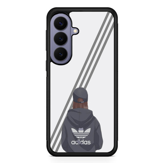 Adidas Girl Hype Stripe Samsung Galaxy S26 Case | Slim Protective Rubber Case for Samsung S26
