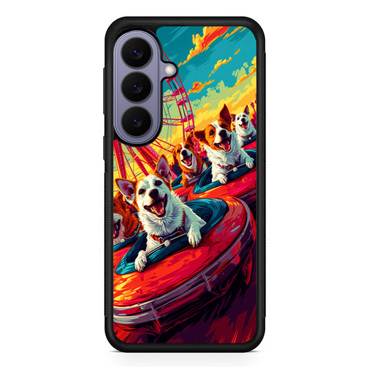 Happy Dogs At Carnival Samsung Galaxy S26 Case | Durable Rubber Case for Samsung Galaxy S26
