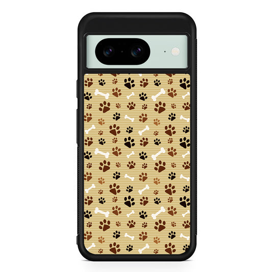 Dog Paw Print and Bones Google Pixel 8 Case | Durable Protective Cover for Google Pixel 8