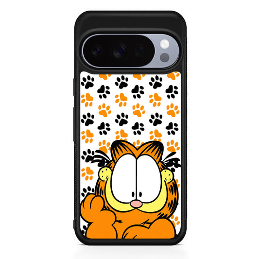 Garfield And His Footprints Google Pixel 10 Pro Case | Slim Google Pixel 10 Pro Rubber Case