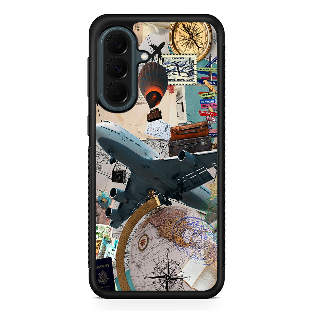Flight Travel Vacation Samsung Galaxy A37 Case | Samsung Galaxy A37 Rubber Phone Case