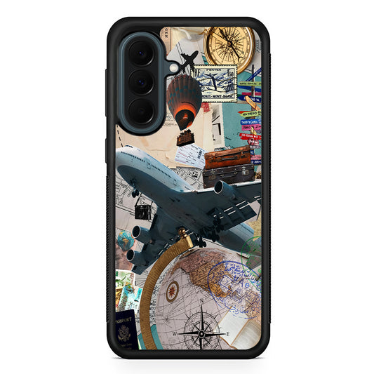 Flight Travel Vacation Samsung Galaxy A37 Case | Samsung Galaxy A37 Rubber Phone Case