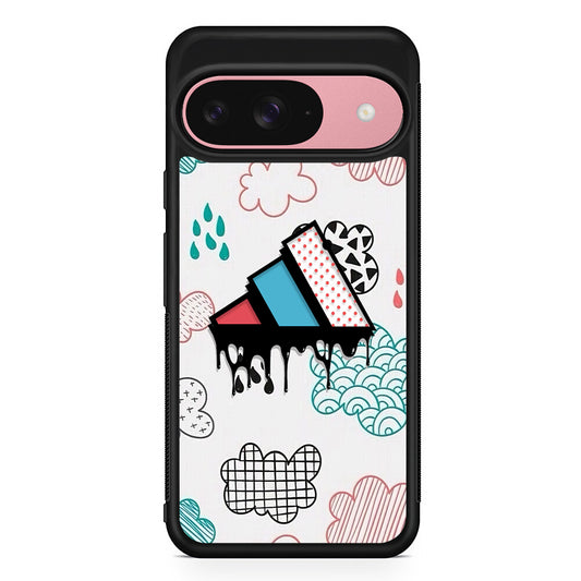Adidas Clouds Art Google Pixel 9 Case | Google Pixel 9 Protective Rubber Case