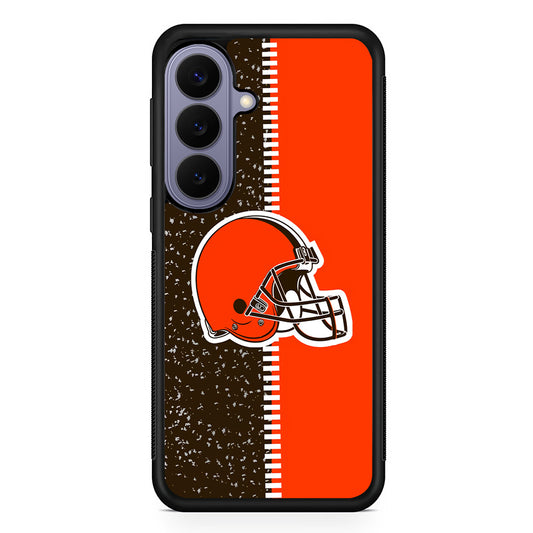 NFL Cleveland Browns Logo Samsung Galaxy S26 Case | Durable Rubber Case for Samsung Galaxy S26