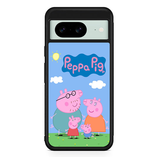 Peppa Pig Family Google Pixel 8 Case | Durable Protective Cover for Google Pixel 8