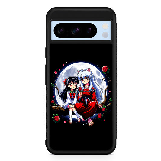 Inuyasha and Kagome Full Moon Google Pixel 8 Pro Case | Slim Rubber Case for Google Pixel 8 Pro