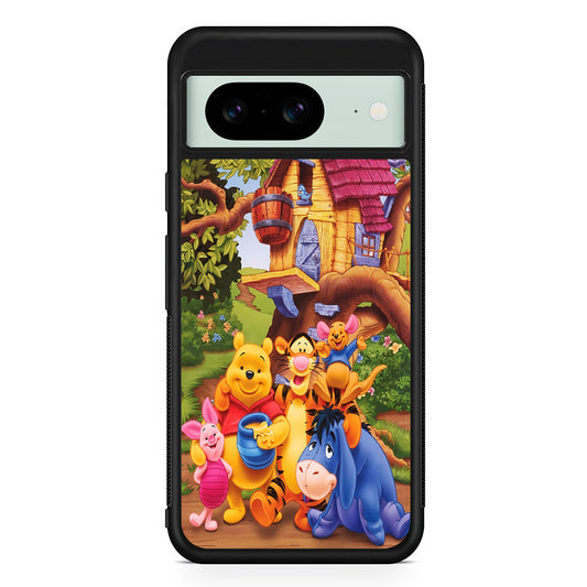 Winnie The Pooh Family Character Google Pixel 8 Case | Durable Protective Cover for Google Pixel 8