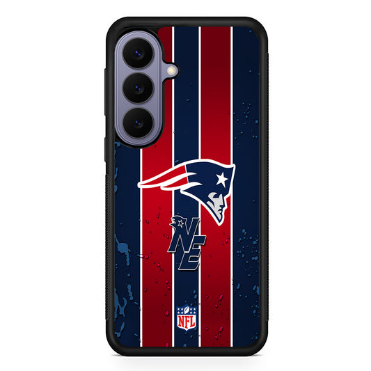 NFL New England Patriots Flag Line Samsung Galaxy S26 Case | Durable Rubber Case for Samsung Galaxy S26
