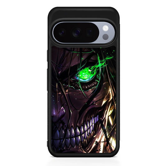 Attack on Titan Eren Face Google Pixel 10 Pro Case | Slim Google Pixel 10 Pro Rubber Case