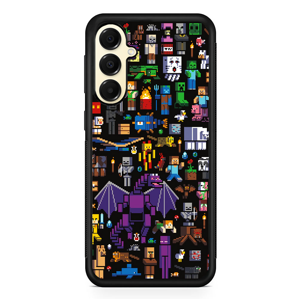 Minicraft All Characters Samsung Galaxy A16 Case | Slim Rubber Samsung Galaxy A16 Case