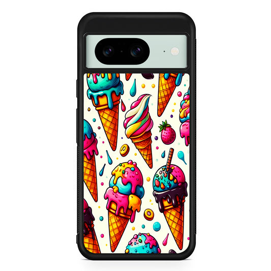 Ice Creams with Different Flavors Google Pixel 8 Case | Durable Protective Cover for Google Pixel 8