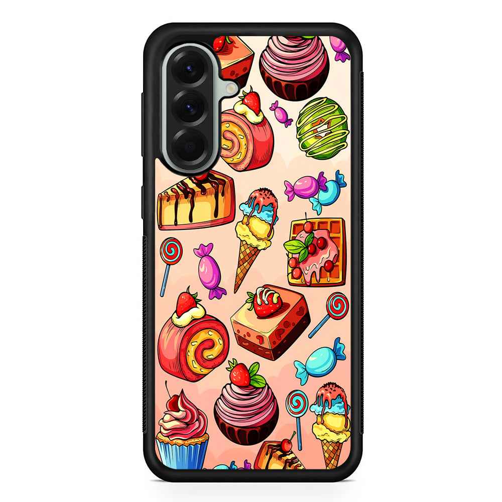 Delicious Colorful Sweets Collection Samsung Galaxy A56 Case | Samsung Galaxy A56 Protective Rubber Case