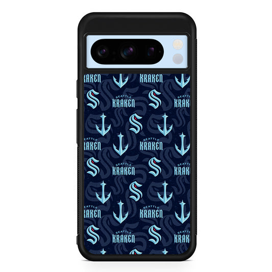 NHL Seattle Kraken Pattern Google Pixel 8 Pro Case | Slim Rubber Case for Google Pixel 8 Pro