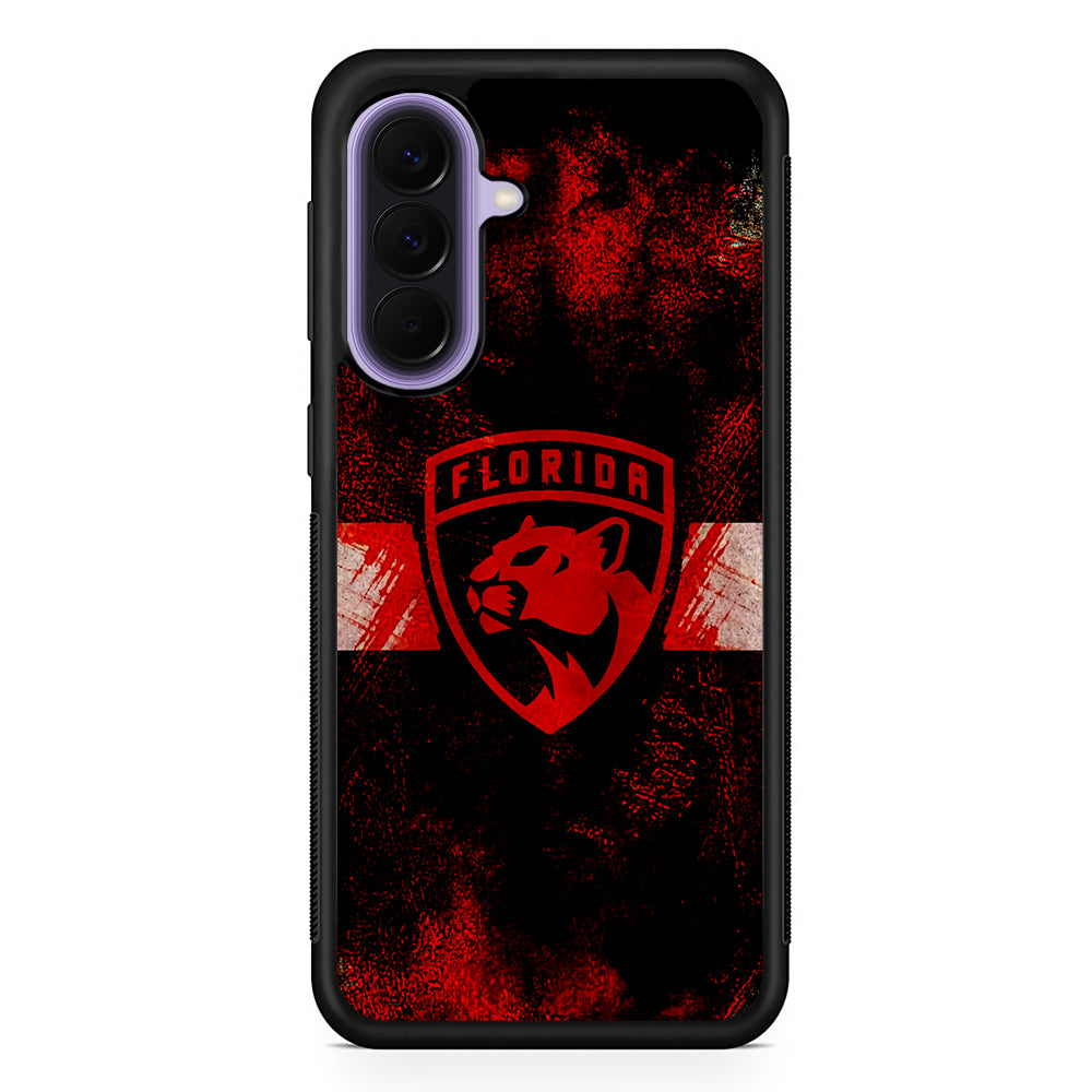 NHL Florida Panthers Abstract Samsung Galaxy A57 Case | Slim Samsung Galaxy A57 Rubber Case