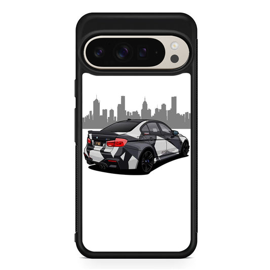 BMW M3 F80 Car White Google Pixel 9 Pro Case | Slim Protective Cover