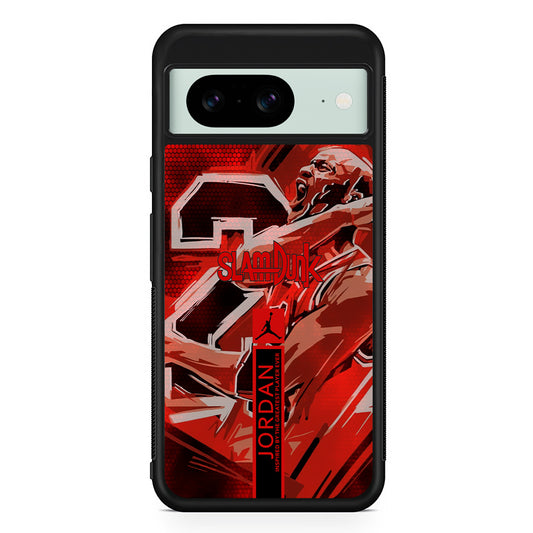 Air Jordan Scream on Fighting Google Pixel 8 Case | Durable Protective Cover for Google Pixel 8