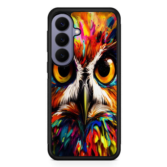 Colorful Owl Face Samsung Galaxy S26 Case | Durable Rubber Case for Samsung Galaxy S26