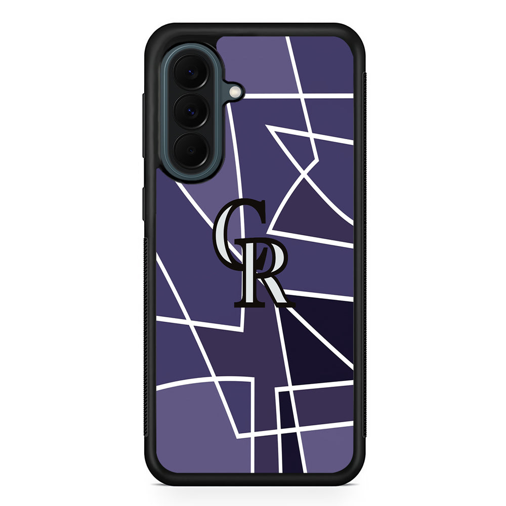 MLB Colorado Rockies Logo Samsung Galaxy A37 Case | Samsung Galaxy A37 Rubber Phone Case
