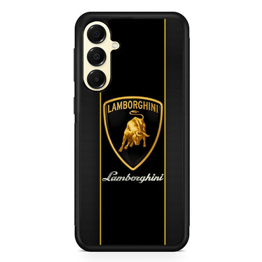 Lamborghini Carbon Stripe Gold Samsung Galaxy A16 Case | Slim Rubber Case for Samsung Galaxy A16