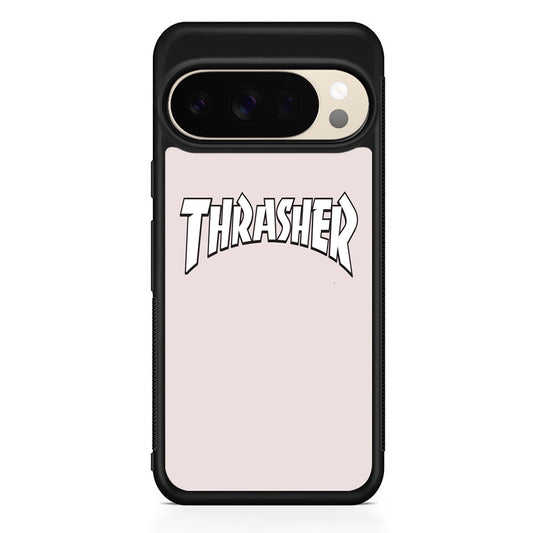Thrasher Pearl White Logo Google Pixel 10 Pro XL Case | Durable Google Pixel 10 Pro XL Cover