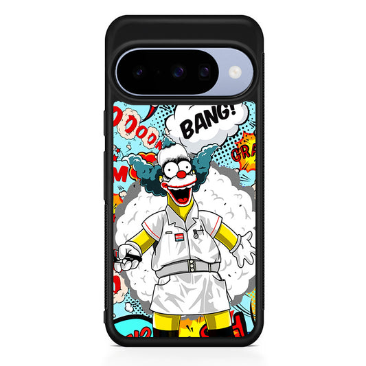 Homer Simpson Joker Bang Google Pixel 10 Case | Google Pixel 10 Rubber Protective Case