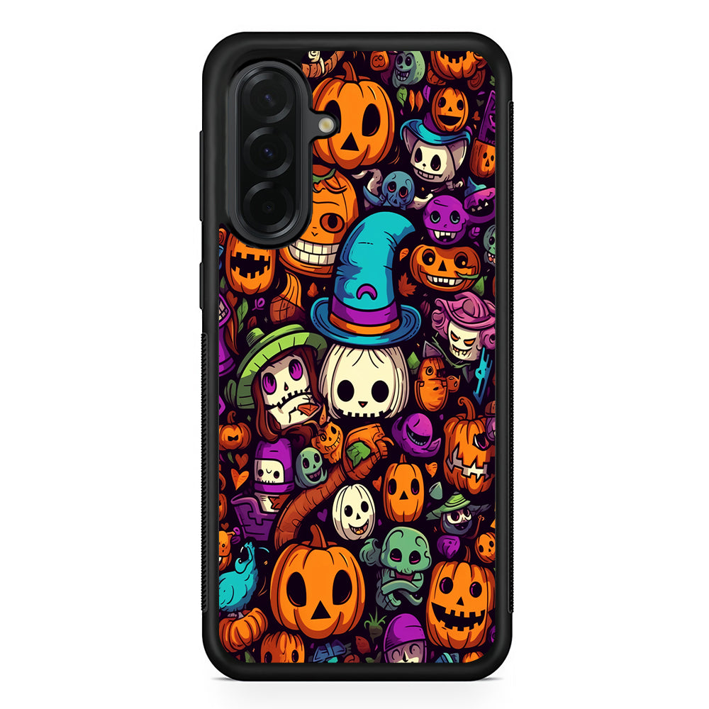 Horror Halloween Themed Samsung Galaxy A36 Case | Protective Rubber Cover