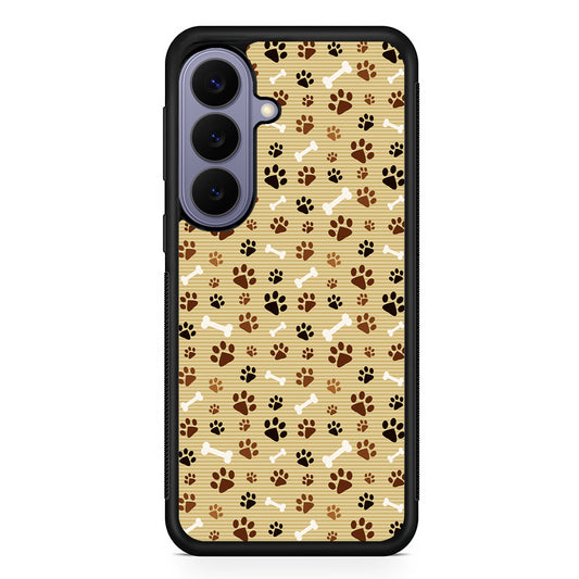 Dog Paw Print and Bones Samsung Galaxy S26 Case | Durable Rubber Case for Samsung Galaxy S26
