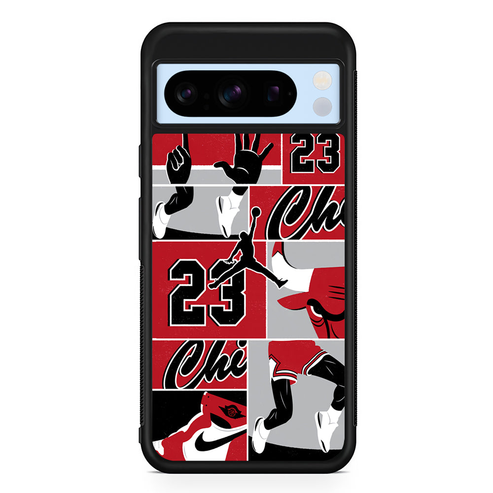 Air Jordan Team Collage Backdrop Google Pixel 8 Pro Case | Slim Protective Cover