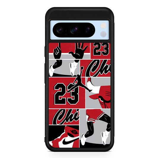 Air Jordan Team Collage Backdrop Google Pixel 8 Pro Case | Slim Protective Cover