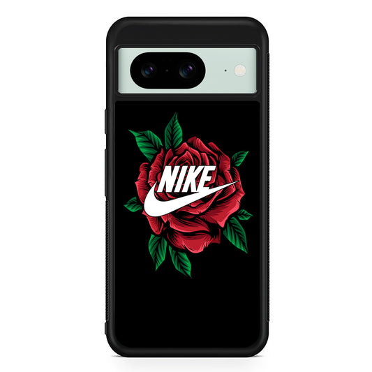 Nike Rose Flowers Google Pixel 8 Case | Slim Rubber Case for Google Pixel 8