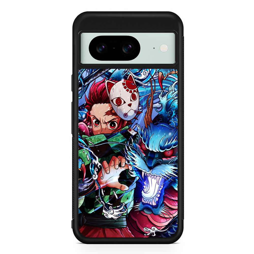 Tanjiro Kamado Kimetsu No Yaiba Google Pixel 8 Case | Durable Protective Cover for Google Pixel 8