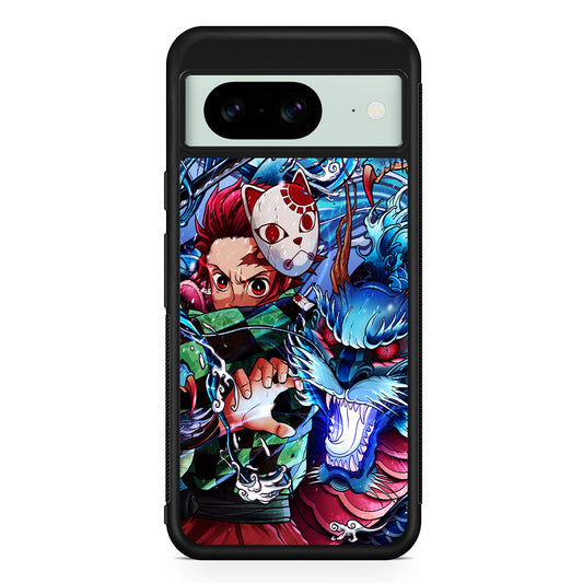 Tanjiro Kamado Kimetsu No Yaiba Google Pixel 8 Case | Durable Protective Cover for Google Pixel 8