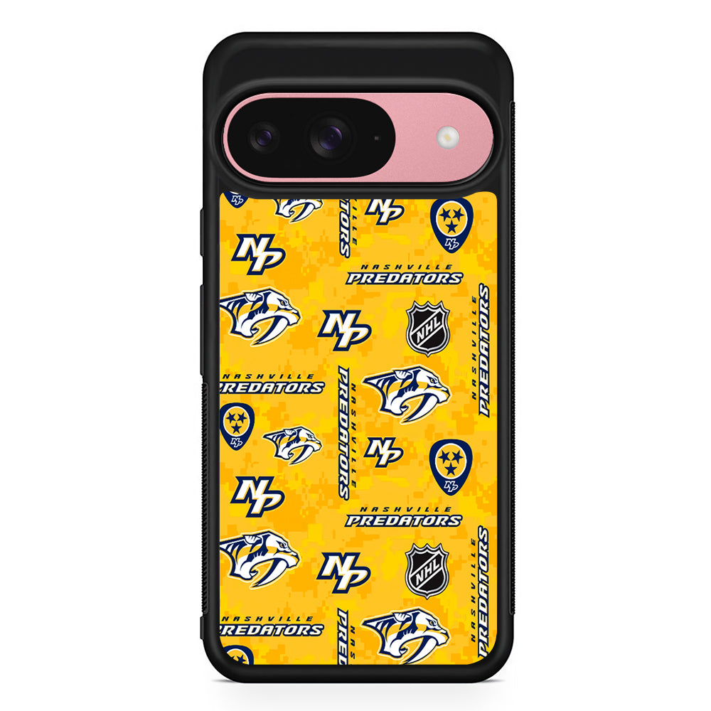 NHL Nashville Predators Pixel Google Pixel 9 Case | Google Pixel 9 Protective Rubber Case