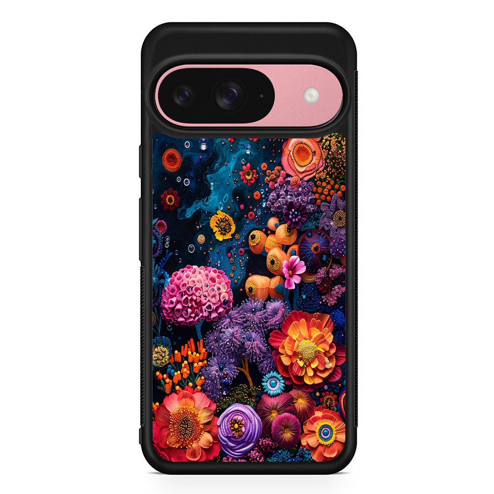 Painting of Flowers and Plants Google Pixel 9 Case | Google Pixel 9 Protective Rubber Case