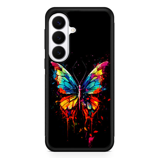Colorful Butterfly Painting on Black Samsung Galaxy S26 Plus Case | Slim Protective Cover for Samsung Galaxy S26 Plus