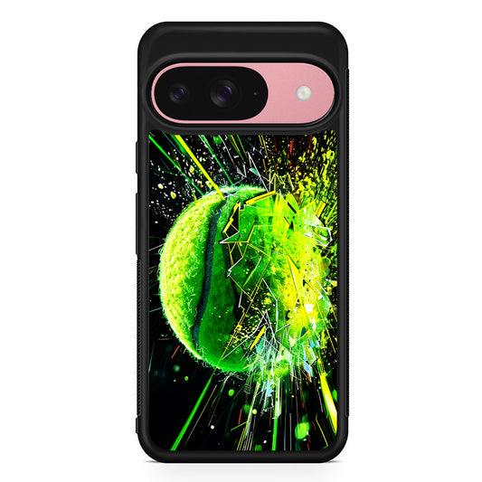 Tennis Ball Breaks Glass Google Pixel 9 Case | Google Pixel 9 Protective Rubber Case