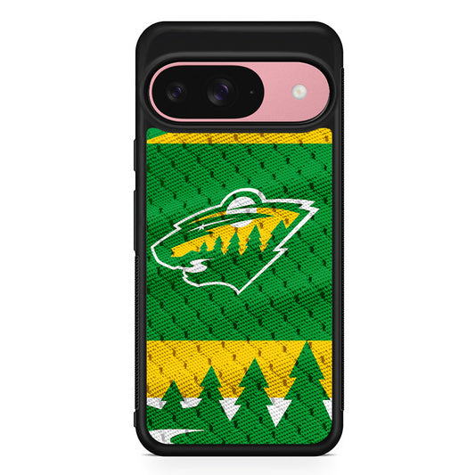 NHL Minnesota Wild Jersey Google Pixel 9 Case | Google Pixel 9 Protective Rubber Case