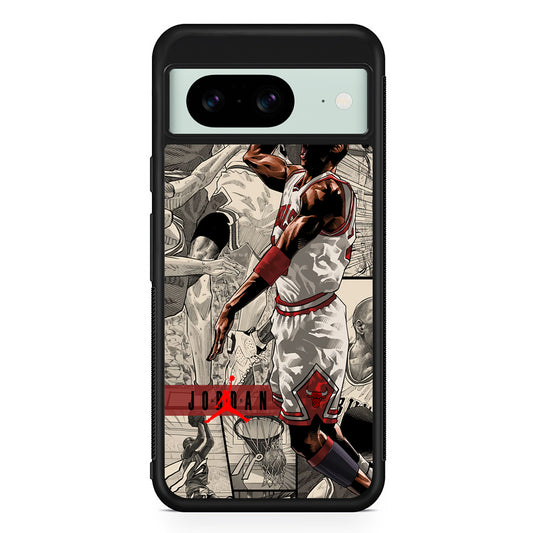 Air Jordan Unusual Jumping Man Google Pixel 8 Case | Durable Protective Cover for Google Pixel 8