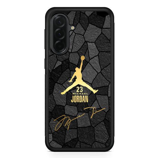 Air Jordan Golden Silhouette Samsung Galaxy A36 Case | Slim Samsung Galaxy A36 Protective Case