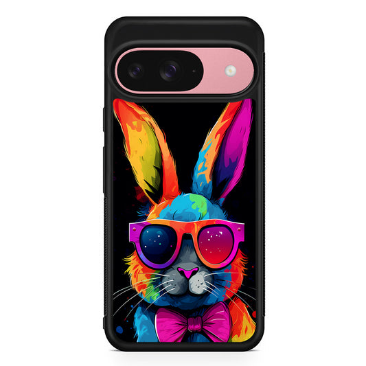 Cool Bunny With Sunglasses Google Pixel 9 Case | Google Pixel 9 Protective Rubber Case