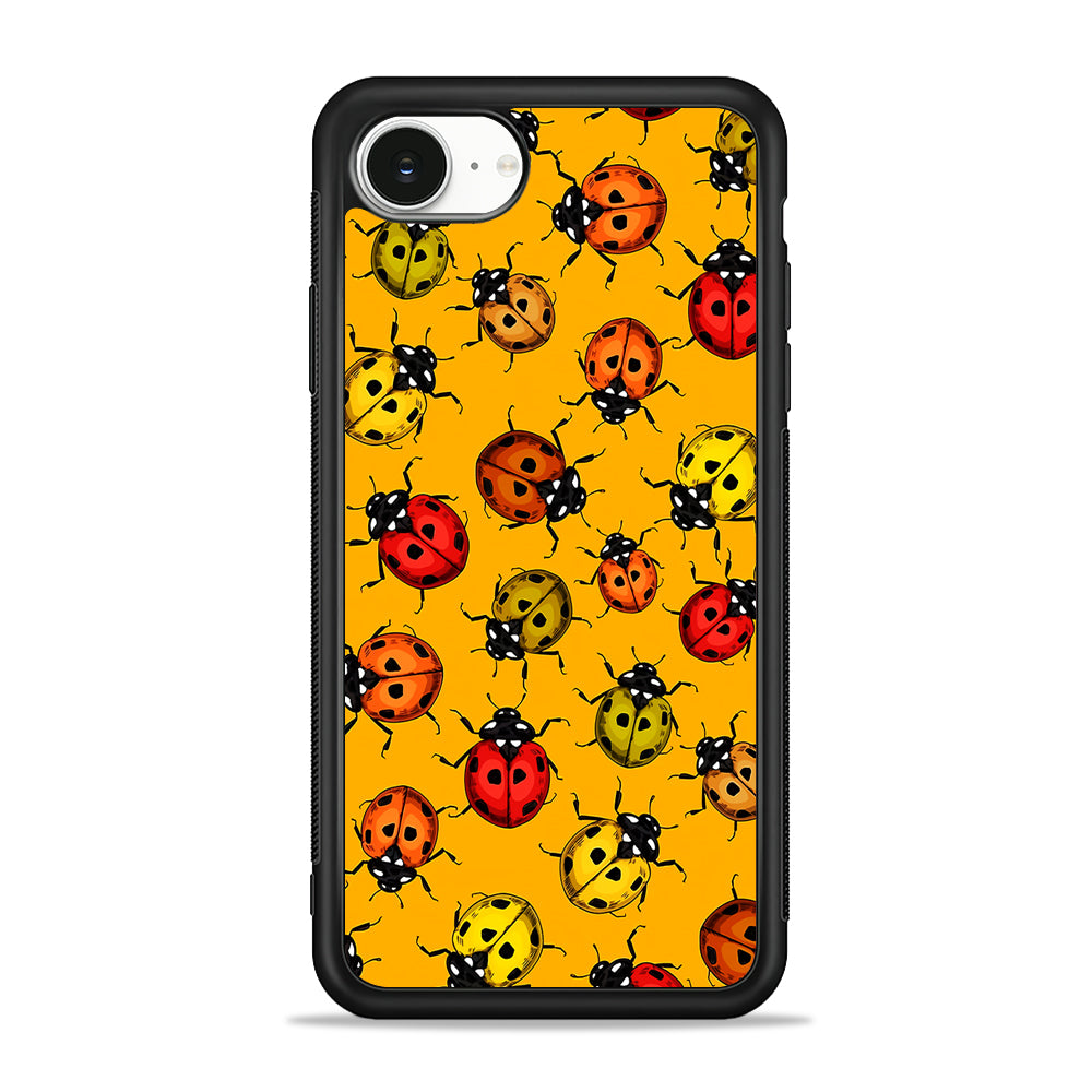 Colorful Ladybugs Pattern iPhone 16e Case | Protective Phone Cover